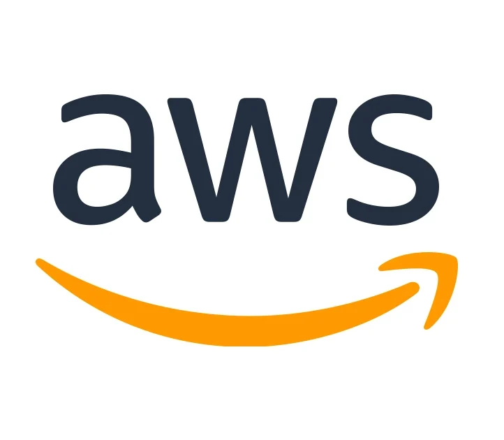 Official Amazon Web Services (AWS) logo in square format, provided as a WebP file optimised for fast web performance. Suitable for corporate websites, cloud service pages, and partner sections.
