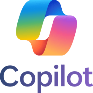 Microsoft Copilot logo with Copilot text representing AI-powered automation and intelligent assistance