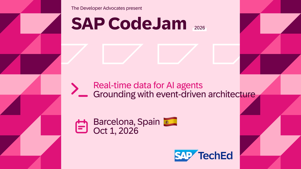 SAP CodeJam Barcelona, 1 October 2026 — SAP Community