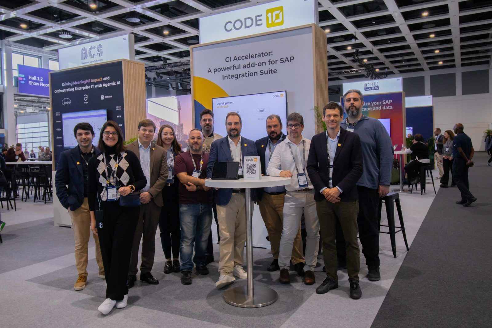 Code10 team at the SAP TechEd booth