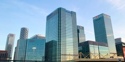 Modern business district representing digital tax reporting and SAF-T compliance in Bulgaria.