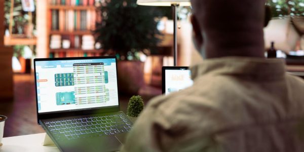 Integration specialist remotely managing SAP Integration Suite assets using the Code10 CI Accelerator Add-on from a centralized workspace.
