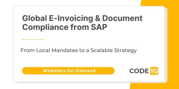 Global e-invoicing & document compliance from SAP - webinars on demand