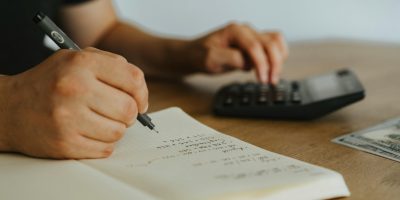 Business professional reviewing financial documents representing VeriFactu tax compliance in Spain